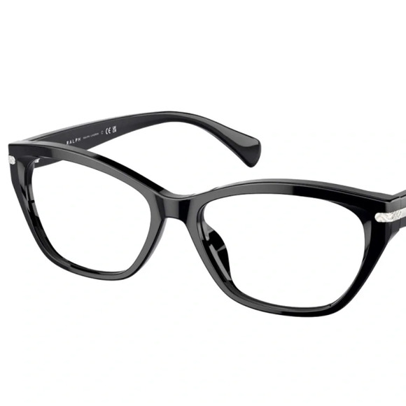Ralph Lauren RA7161U 5001 53 - Shiny Black Eyeglasses RXable Frames Case NWT